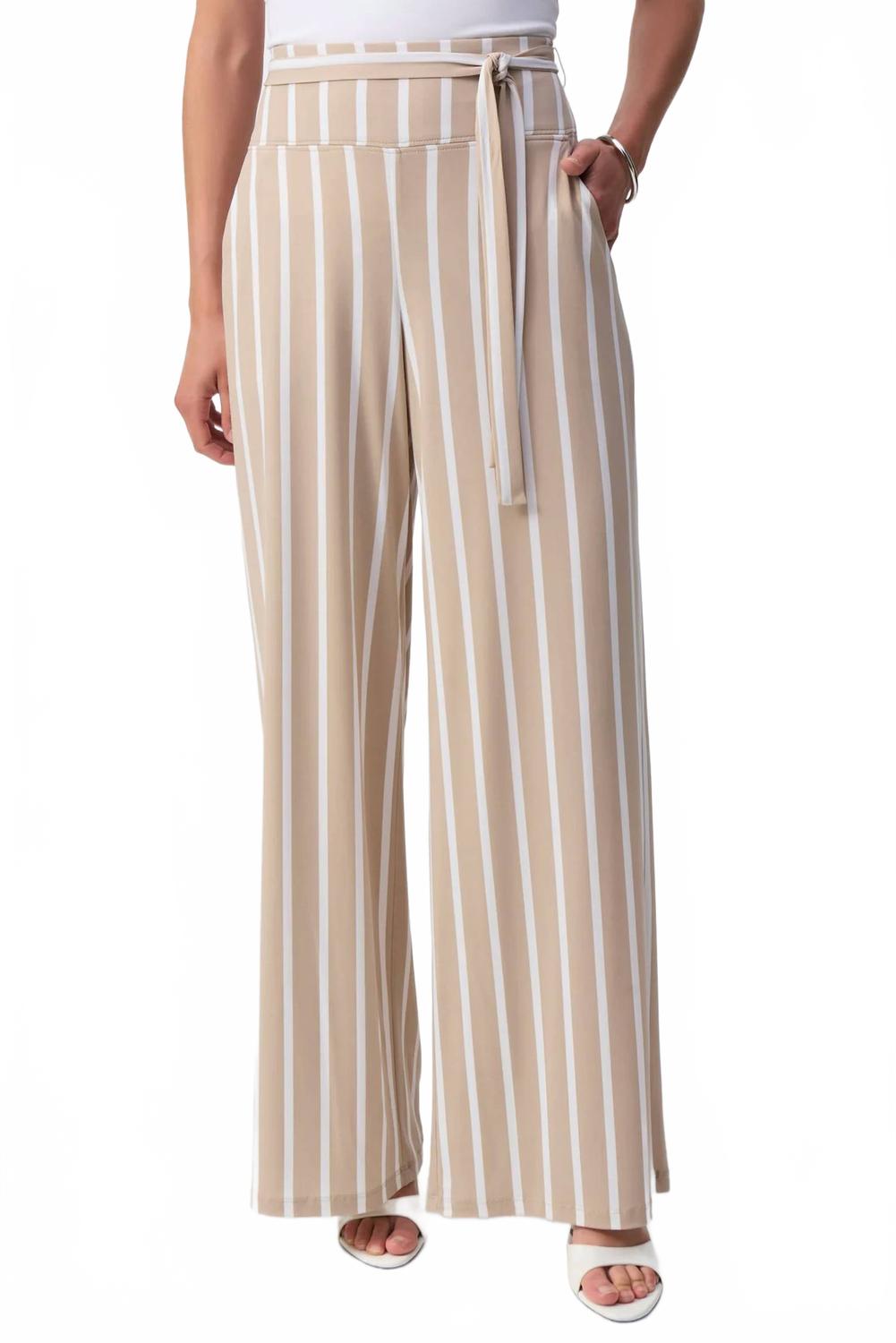 Pantalón de pierna ancha a rayas
