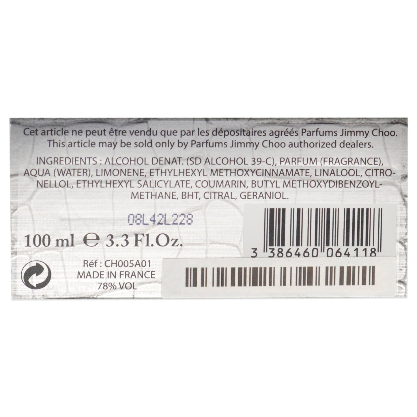 Perfume de hombre eau de toilette 3,3 oz