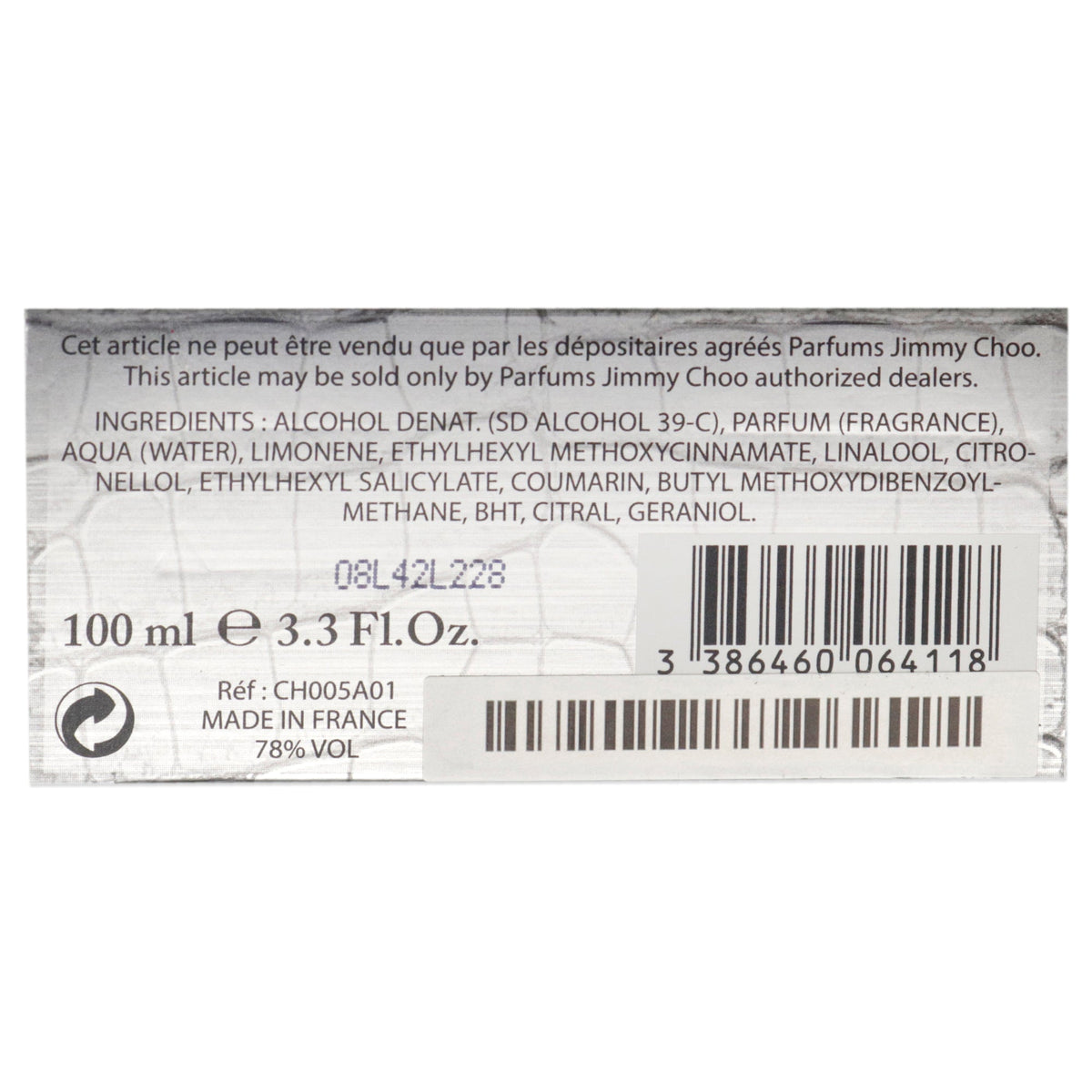 Perfume de hombre eau de toilette 3,3 oz