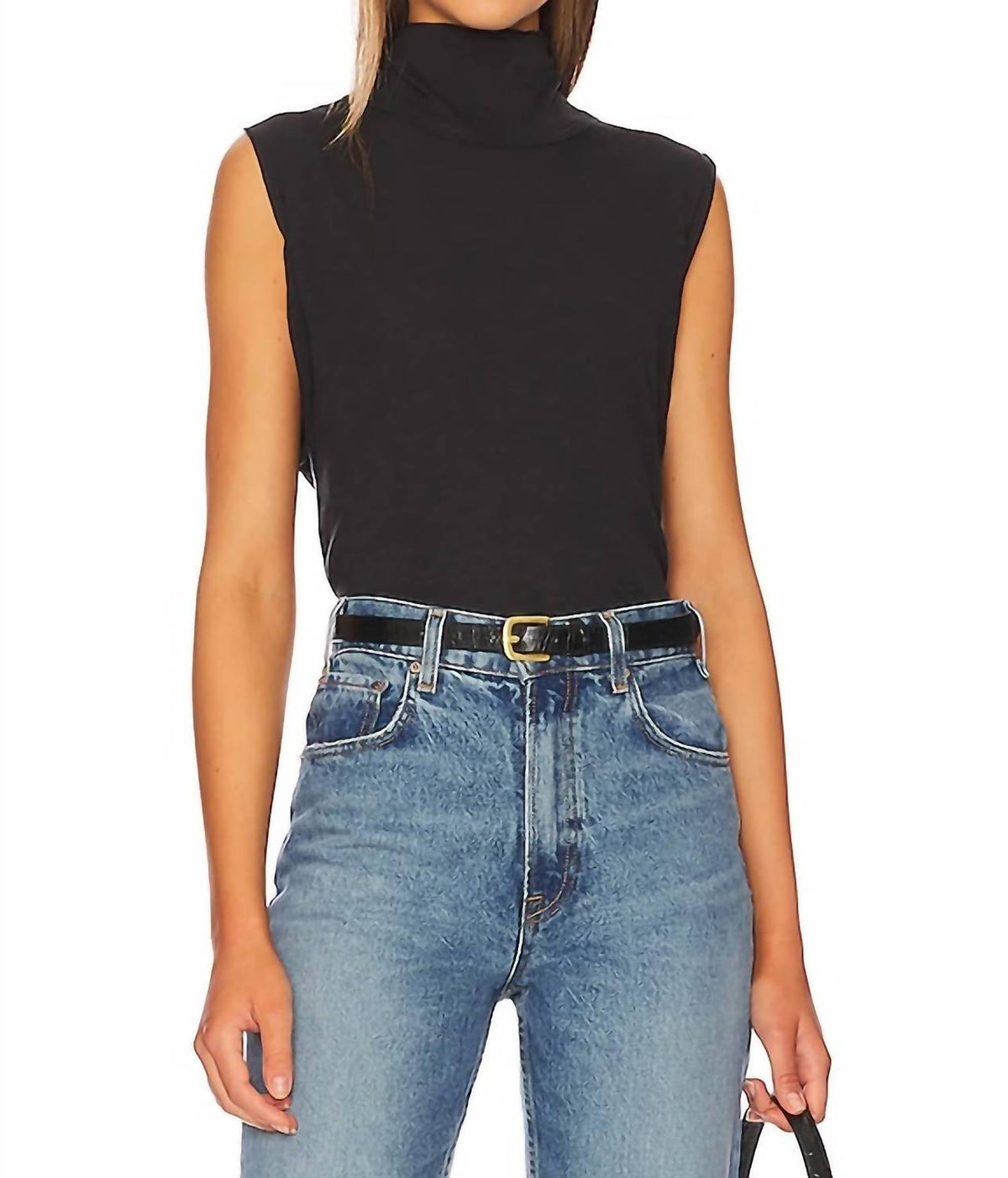 Camiseta sin mangas color negro
