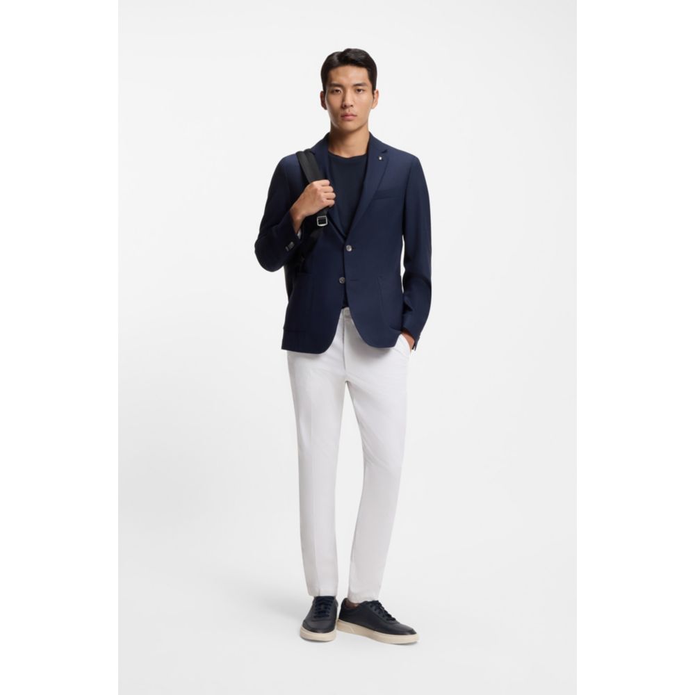 Pantalón de mezcla de algodón de corte ajustado