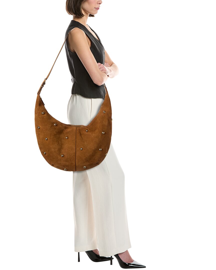 Bolso de hombro de gamuza