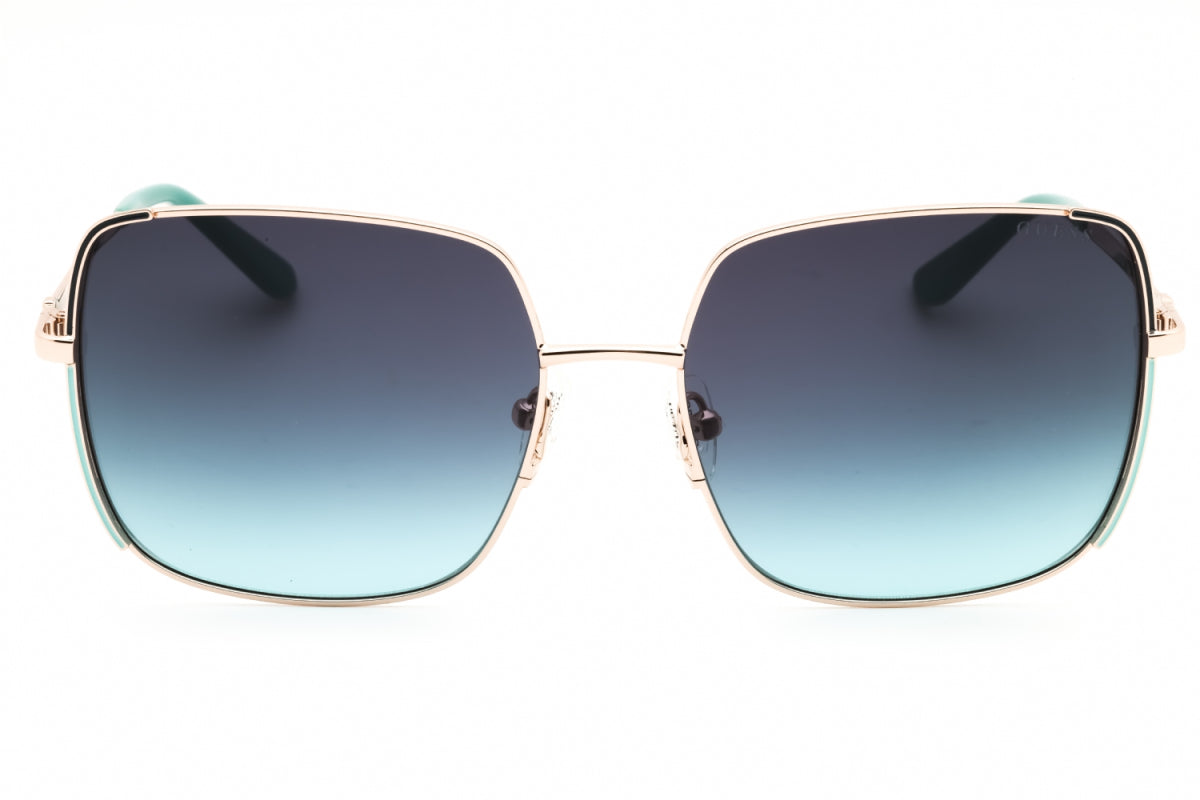 Gafas color azul y dorado