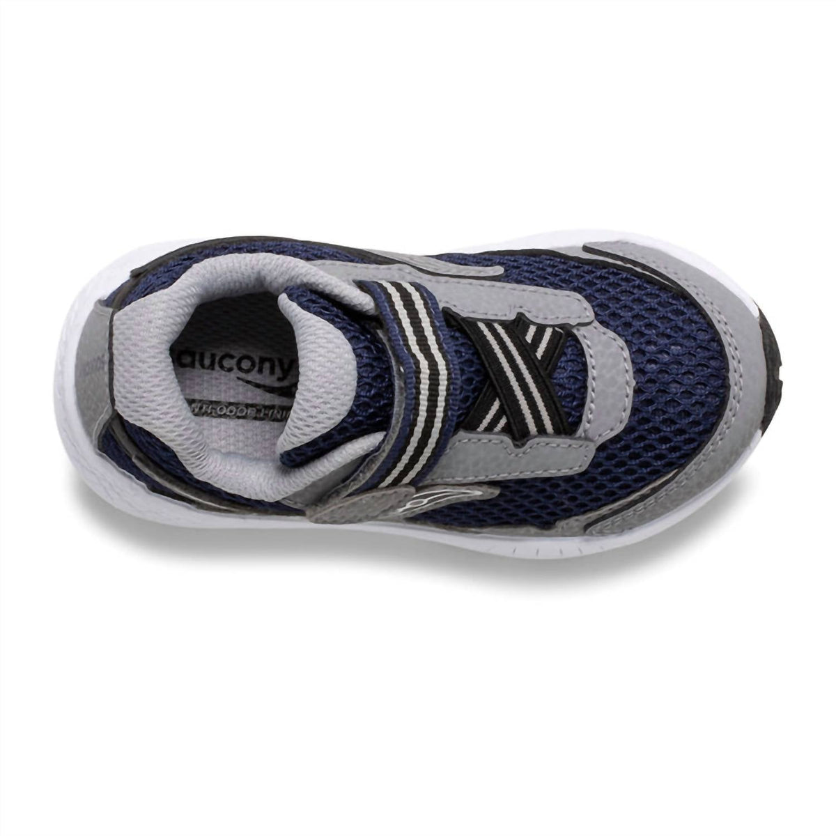 Tenis para niño color azul marino y gris