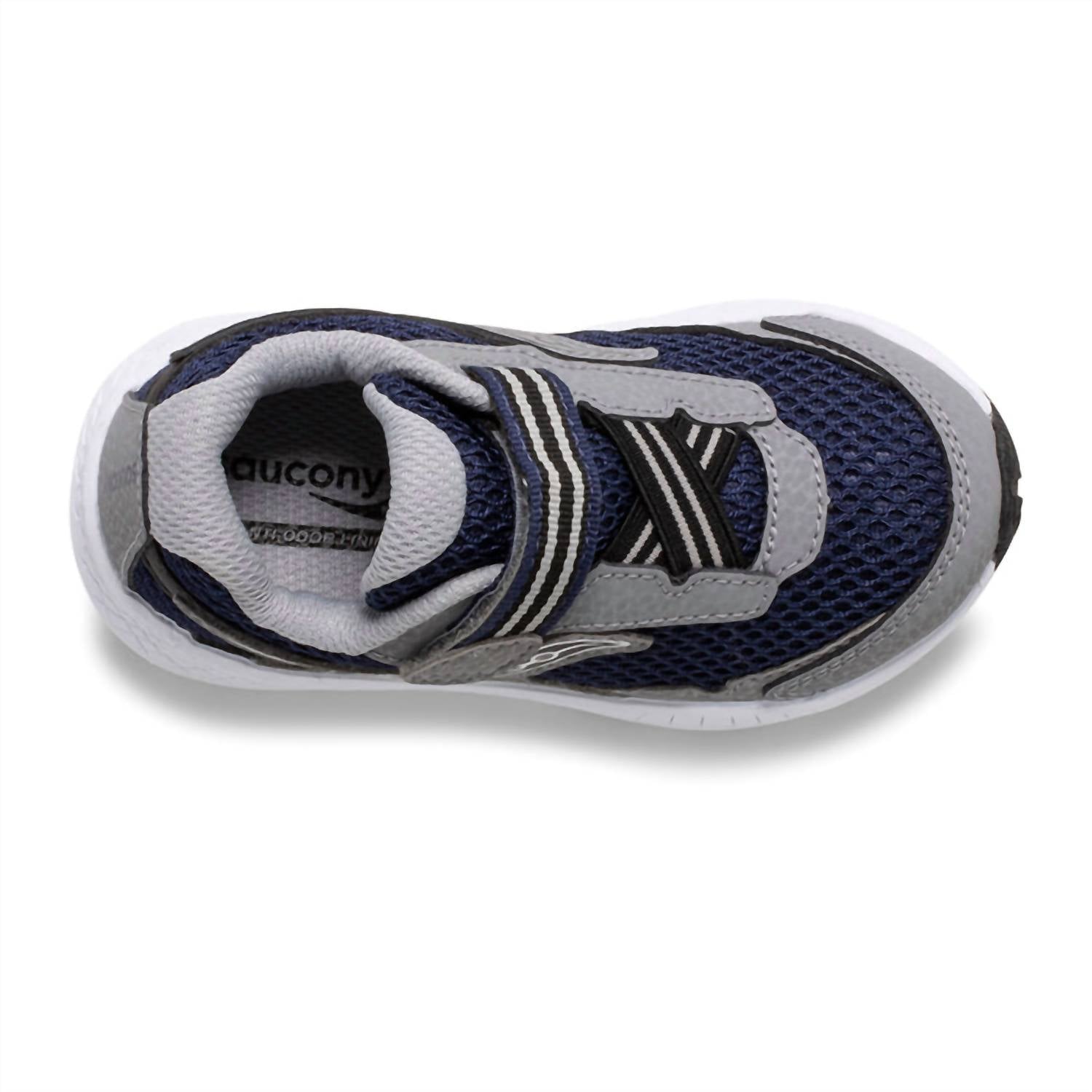 Tenis para niño color azul marino y gris