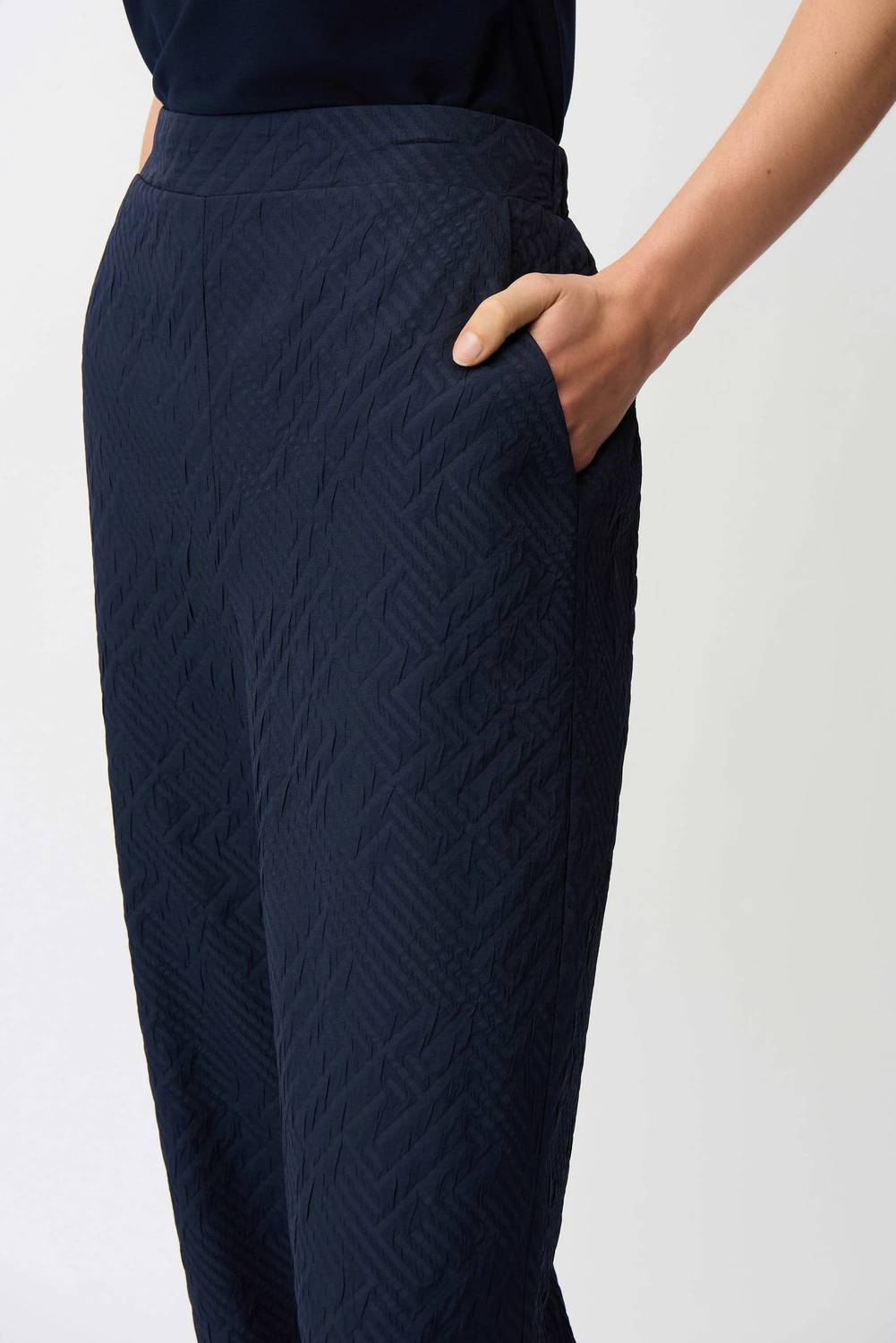 Pantalón de pierna ancha color azul