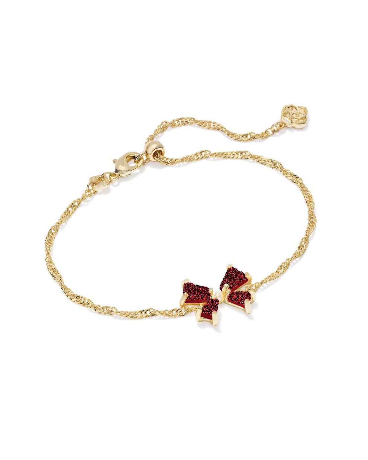 Pulsera de mujer color rojo y dorado