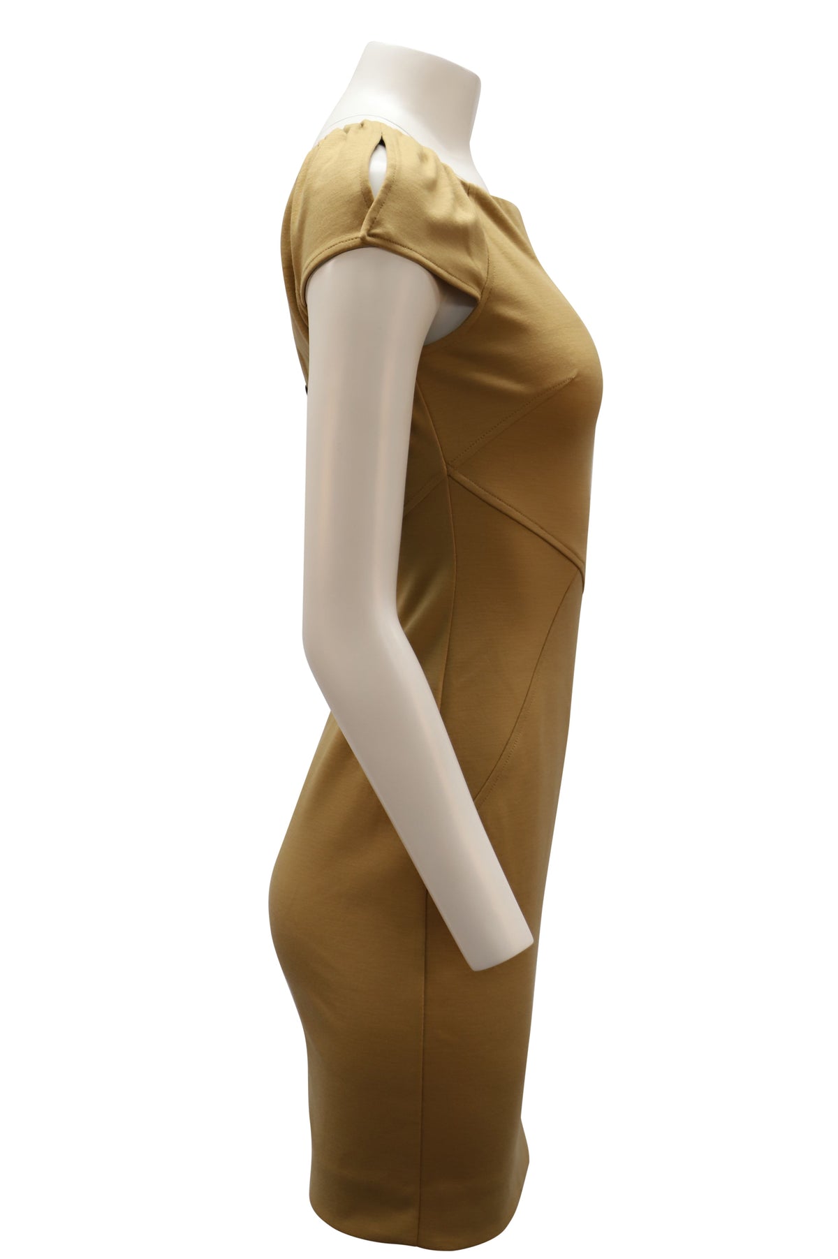 Vestido de lana corto color café