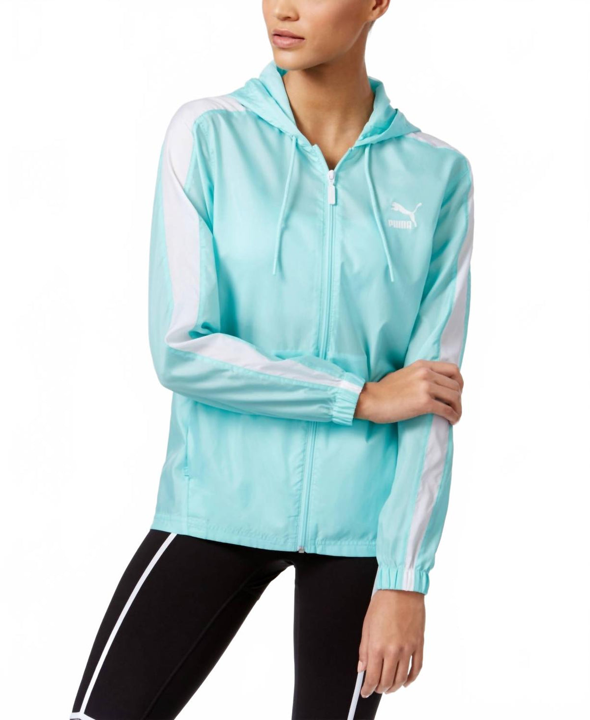 Chaqueta color blanco y azul