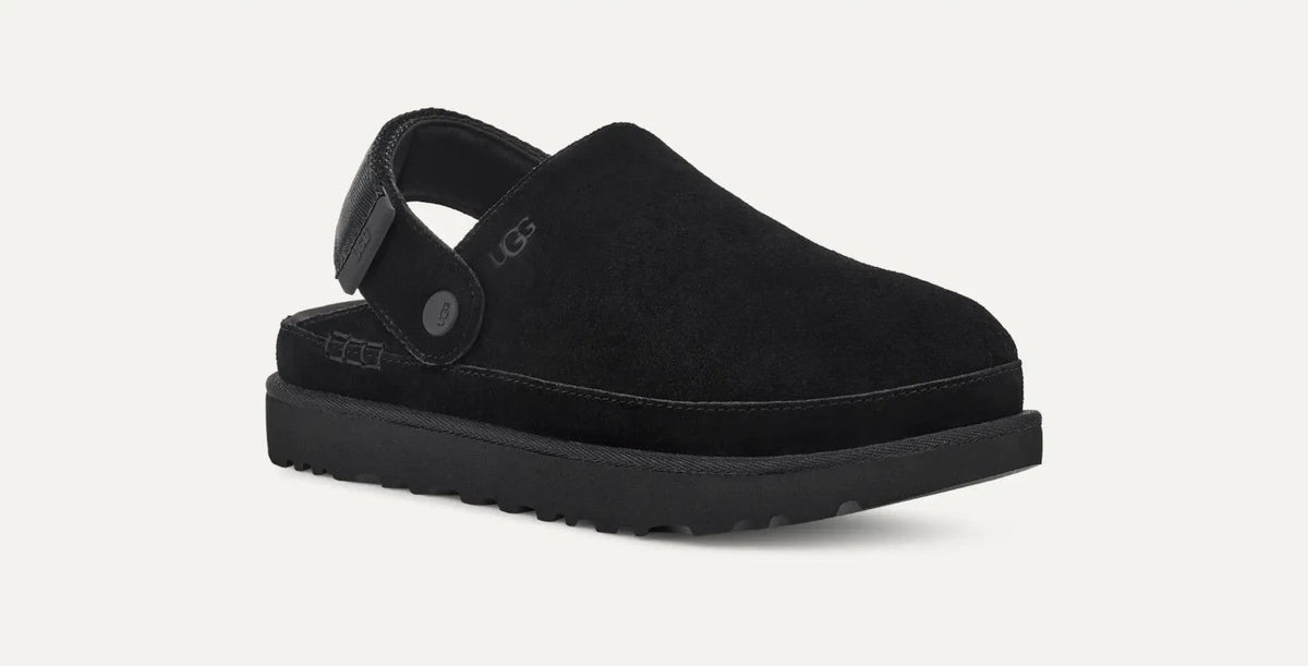 Zuecos de mujer de gamuza color negro