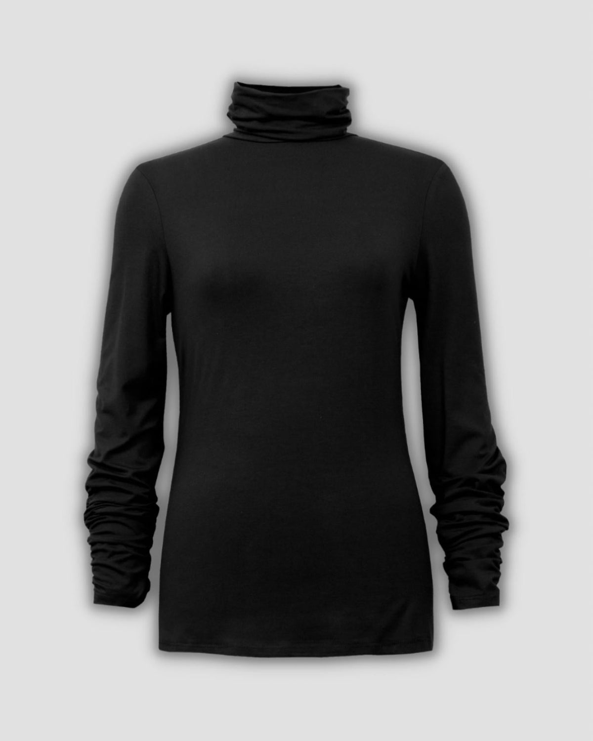 Top de mujer con cuello alto color negro