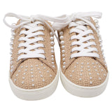 Stuart Weitzman Goldie Mules en Rafia Beige