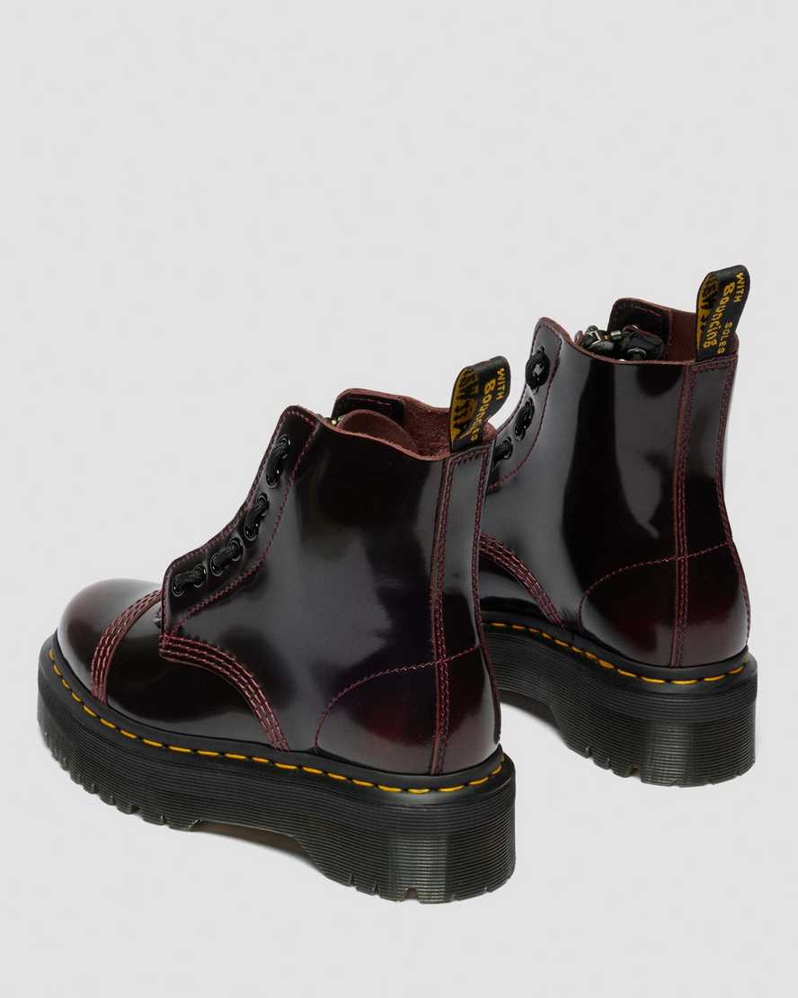 Botas de mujer de cuero con plataforma