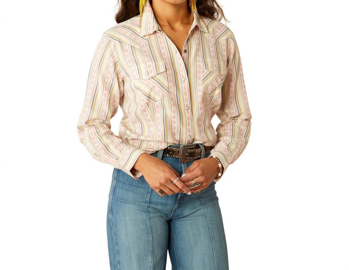 Camisa de manga larga color crema