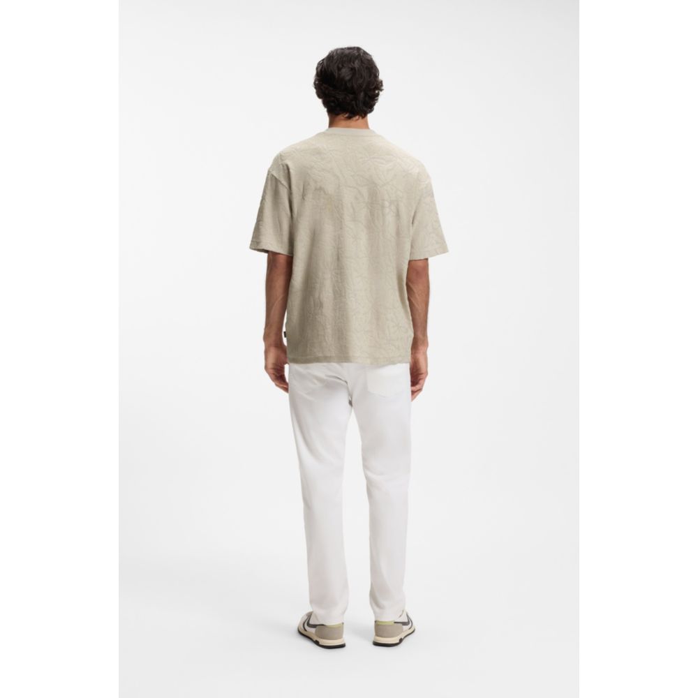 Camiseta de mezcla de algodón con estampado floral