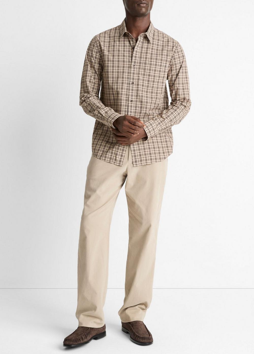 Camisa de algodón a cuadros