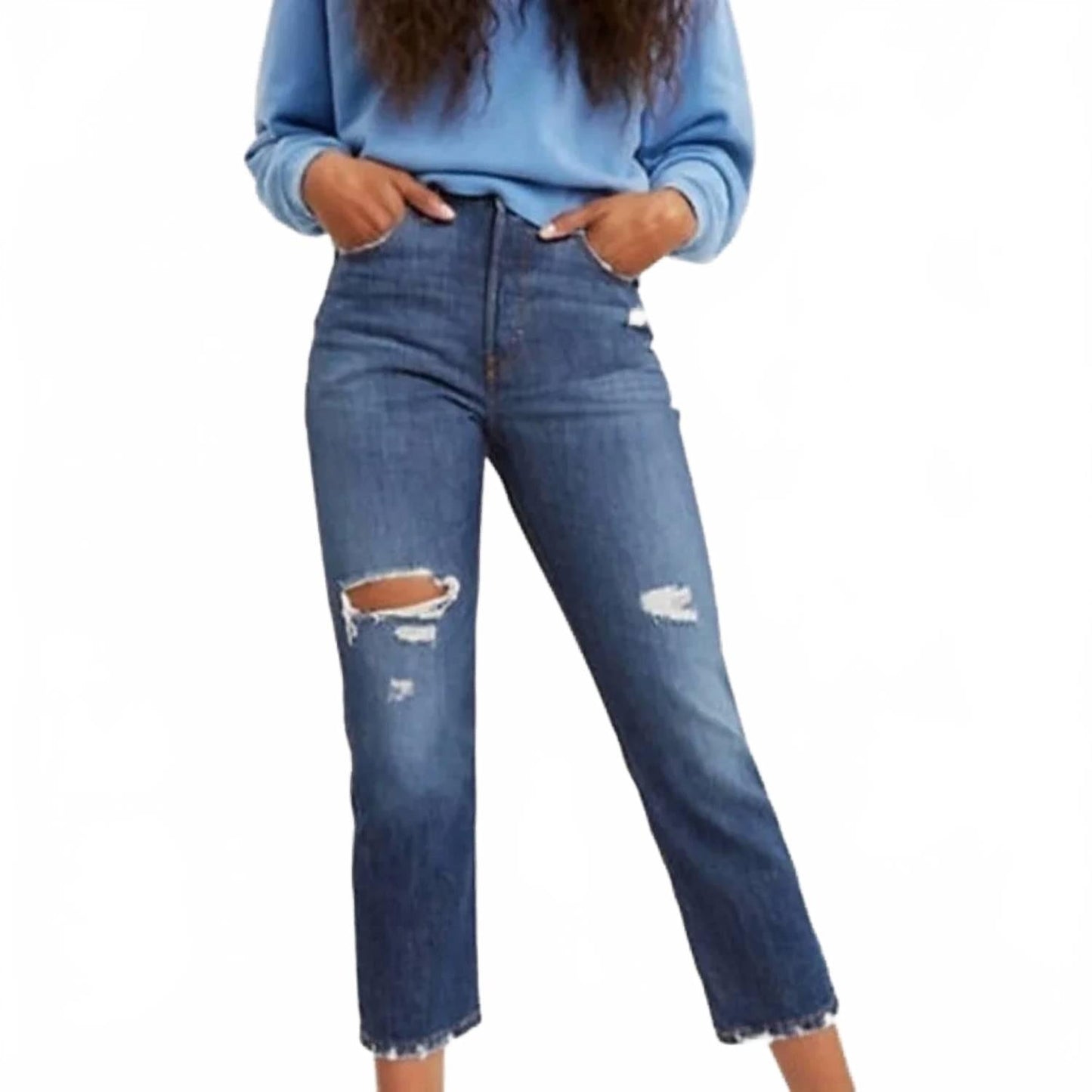 Jean color azul