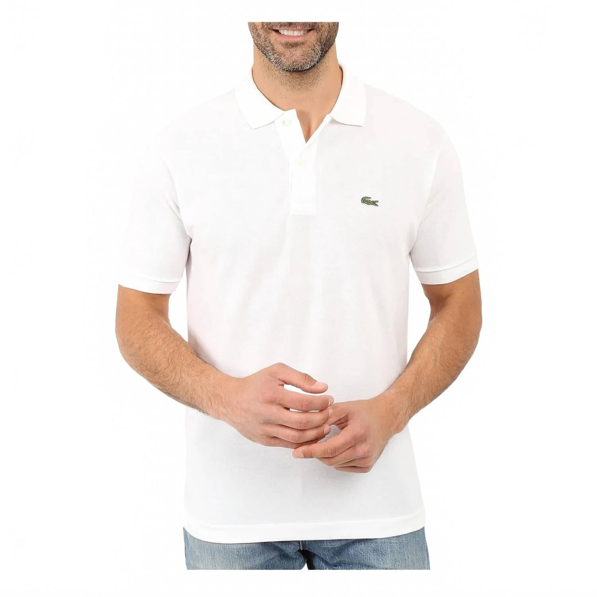 Polo de manga corta color blanco