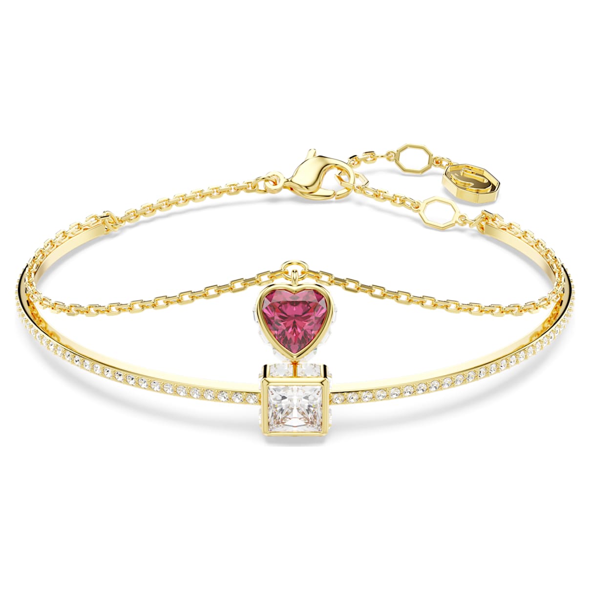 Pulsera color rojo y dorado