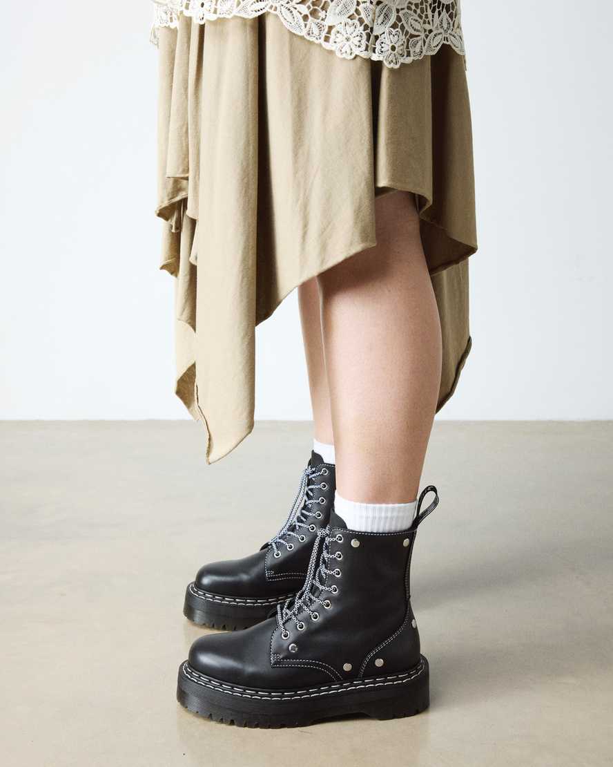 Botas de cuero con plataforma
