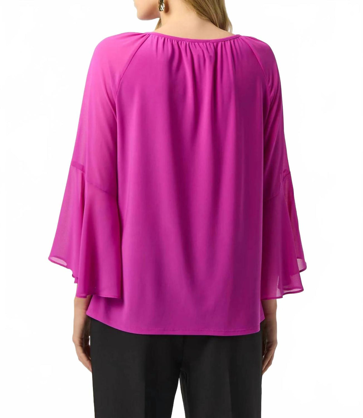 Top de gasa color violeta
