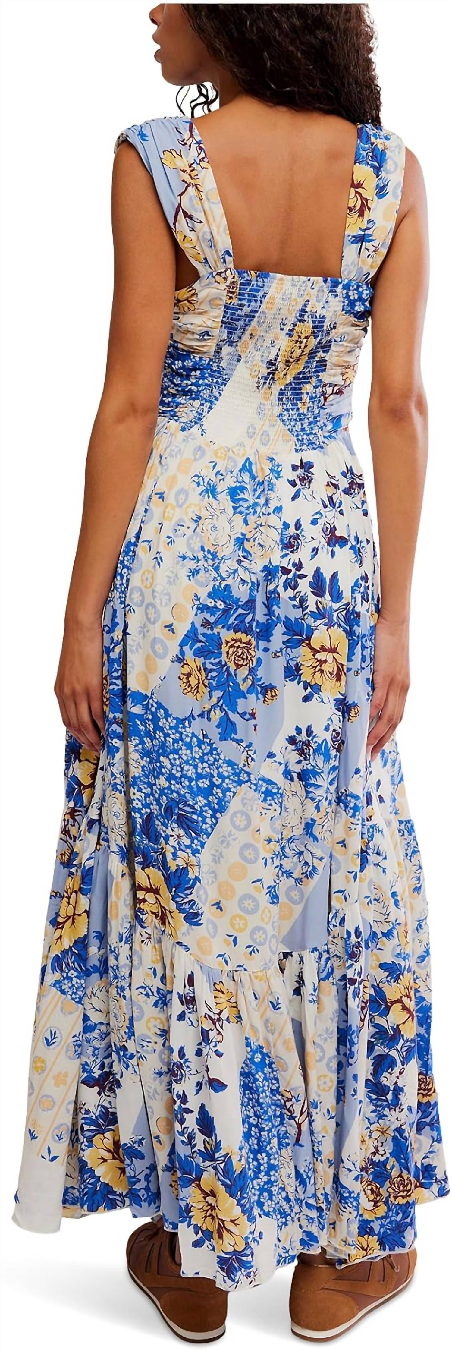 Vestido largo color azul