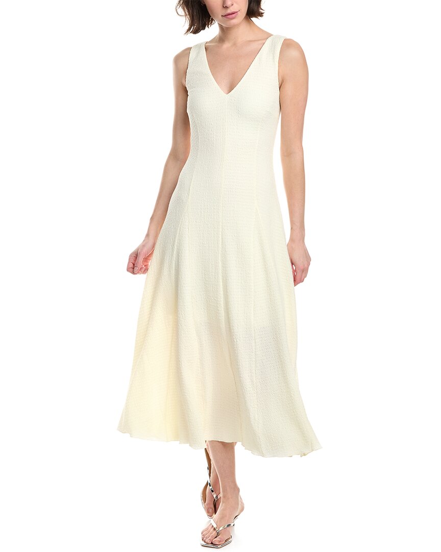 Vestido midi con cuello en V