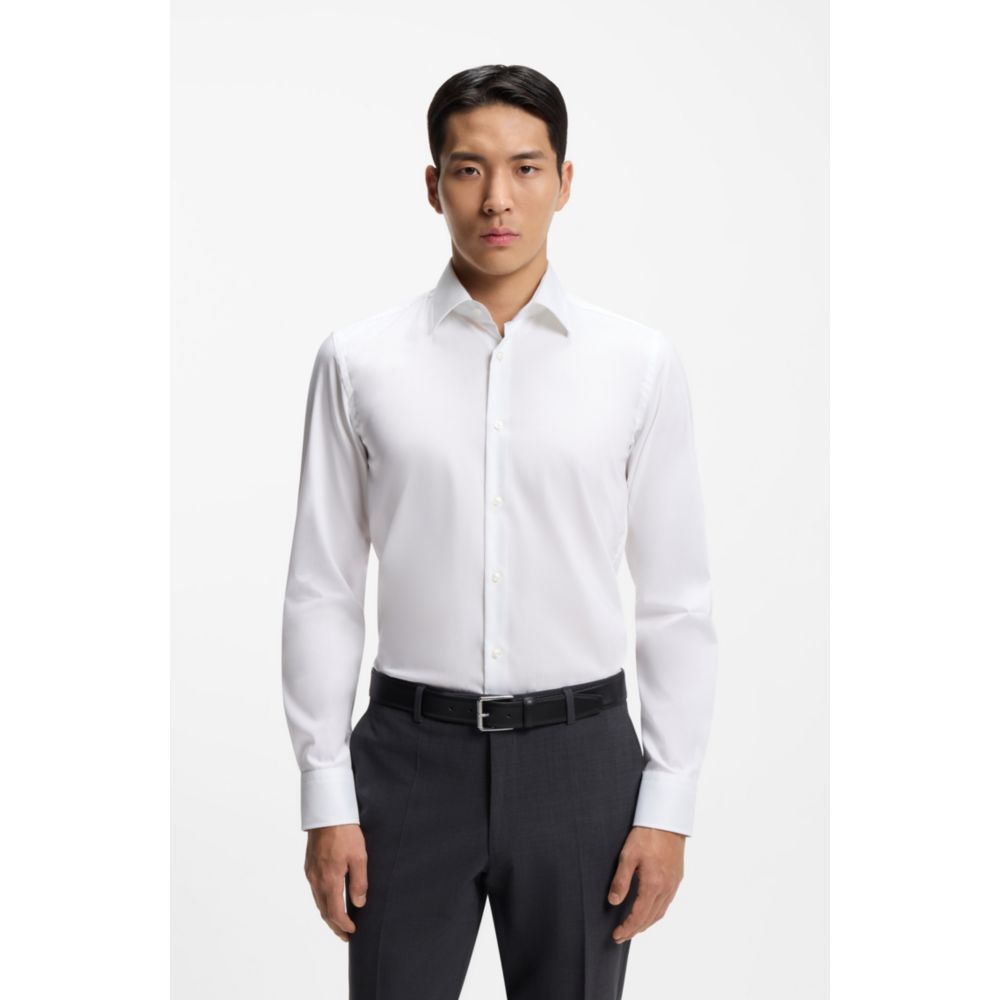 Camisa de algodón de corte ajustado