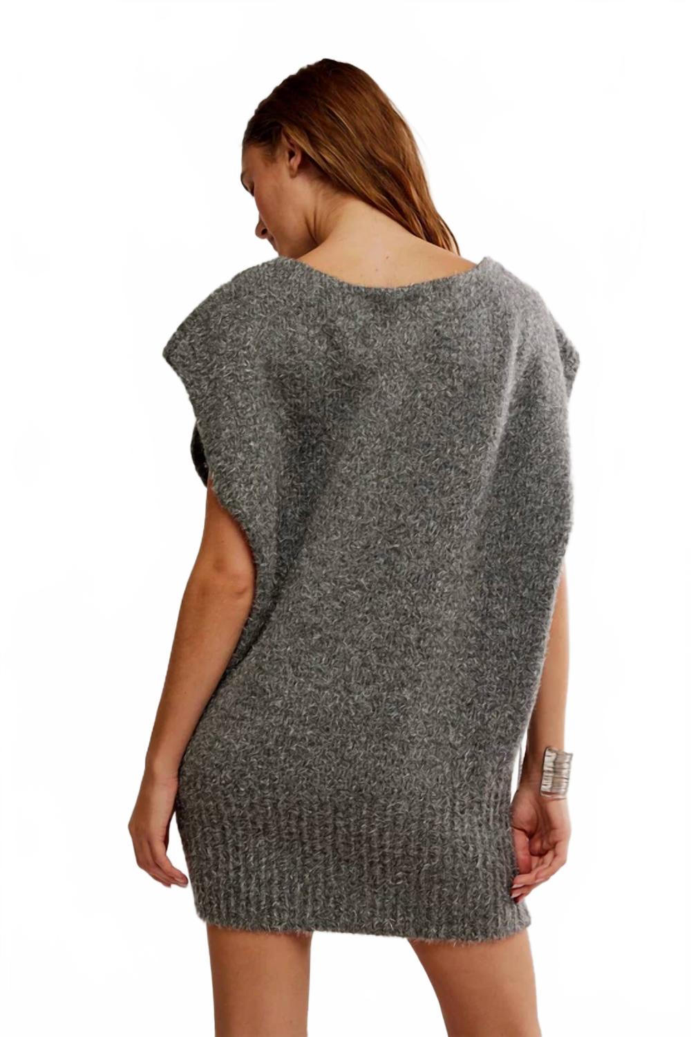 Vestido corto color gris