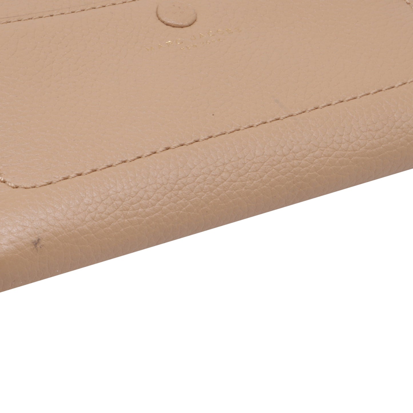 Bolso cruzado de cuero color beige