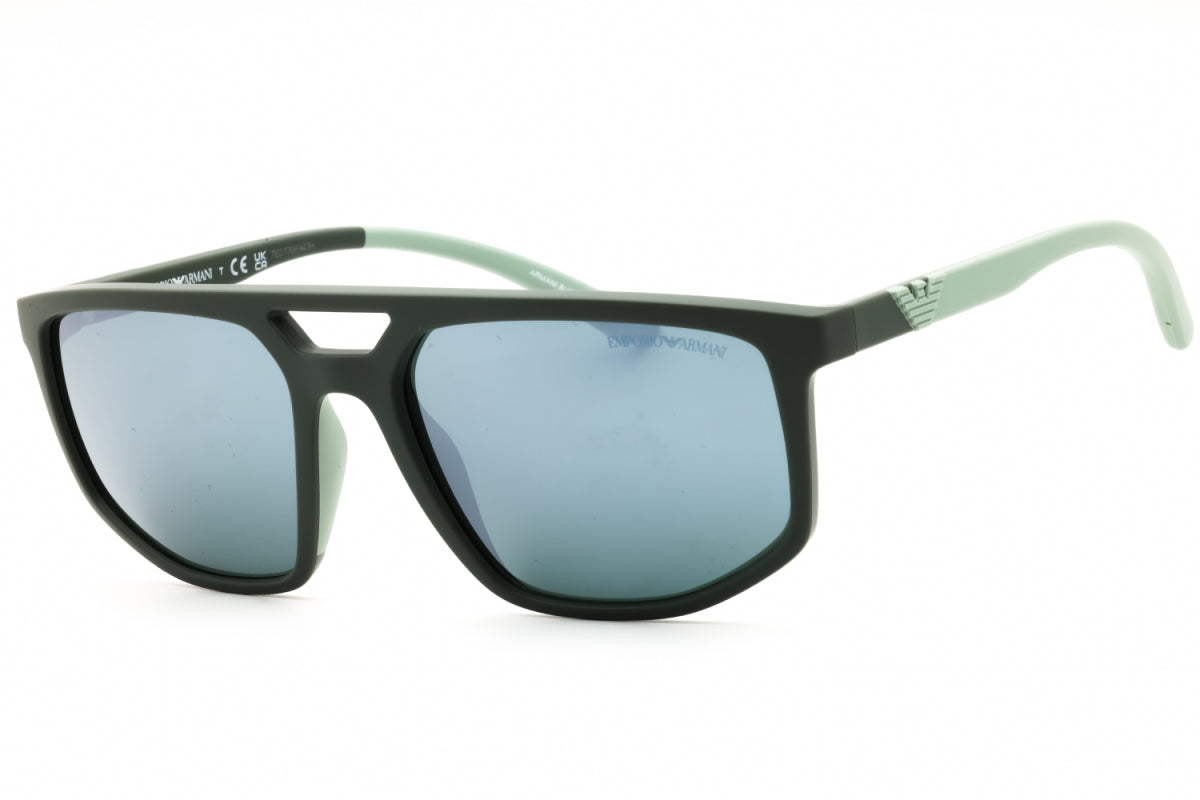 Gafas color verde y plateado