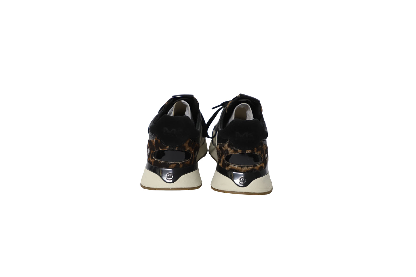 Tenis de cuero con estampado animal multicolor