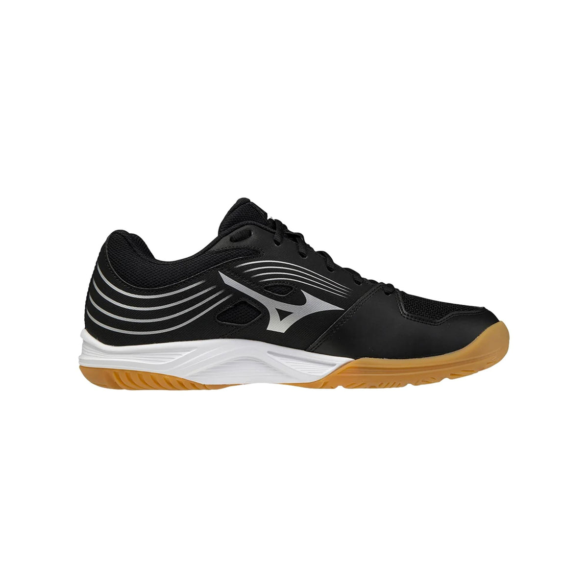 Calzado infantil color negro y blanco y plateado