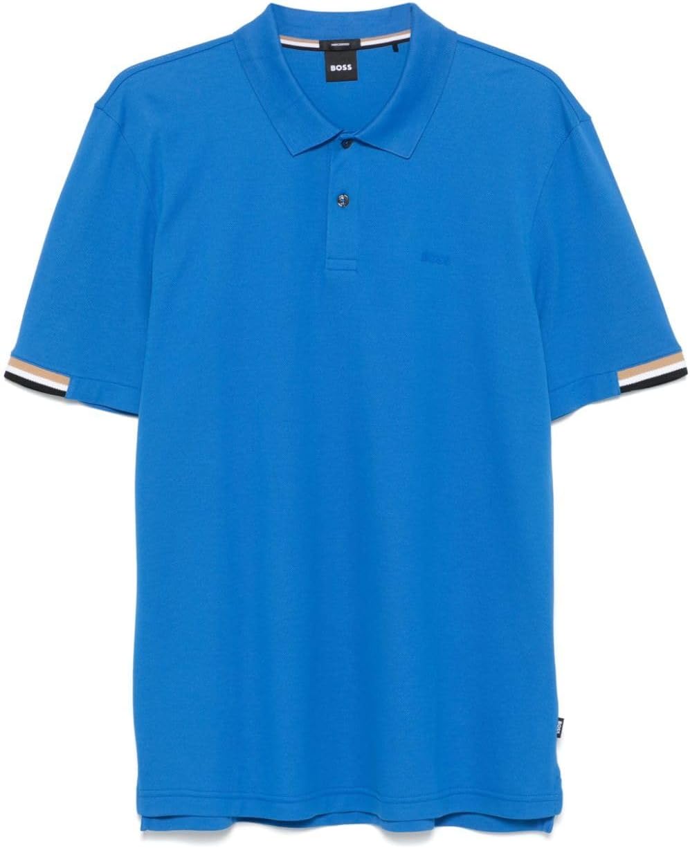 Polo de hombre de manga corta color azul