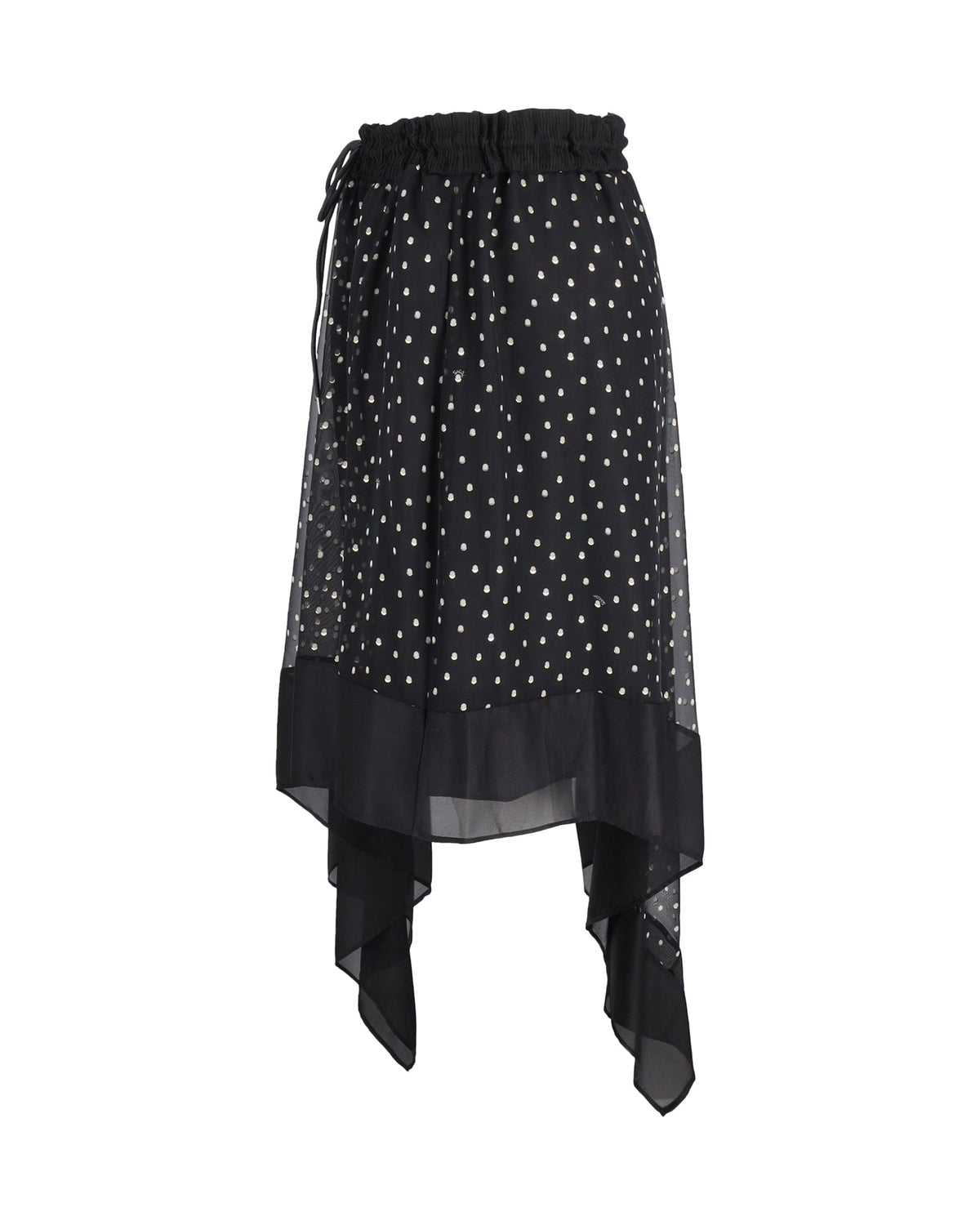 Falda de lunares color negro