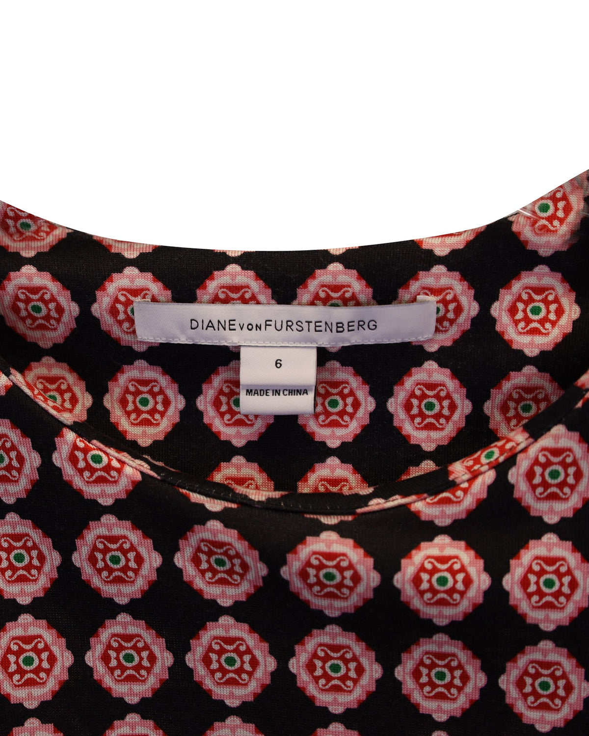 Vestido de seda con estampado multicolor