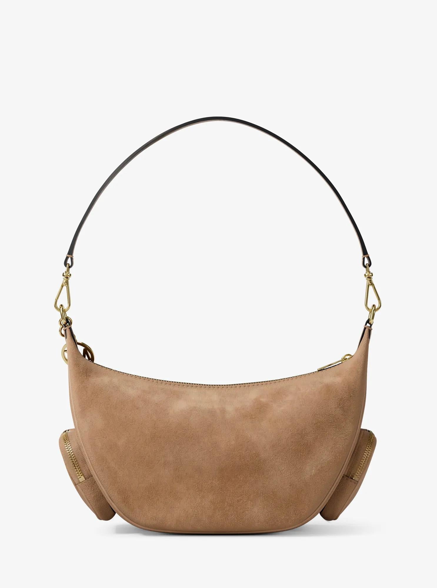 Bolso de hombro de gamuza