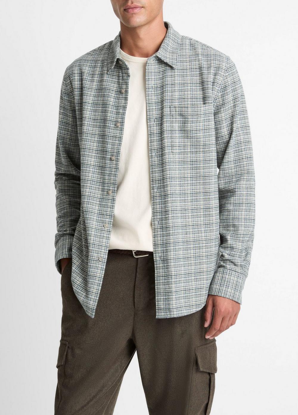 Camisa de algodón a cuadros