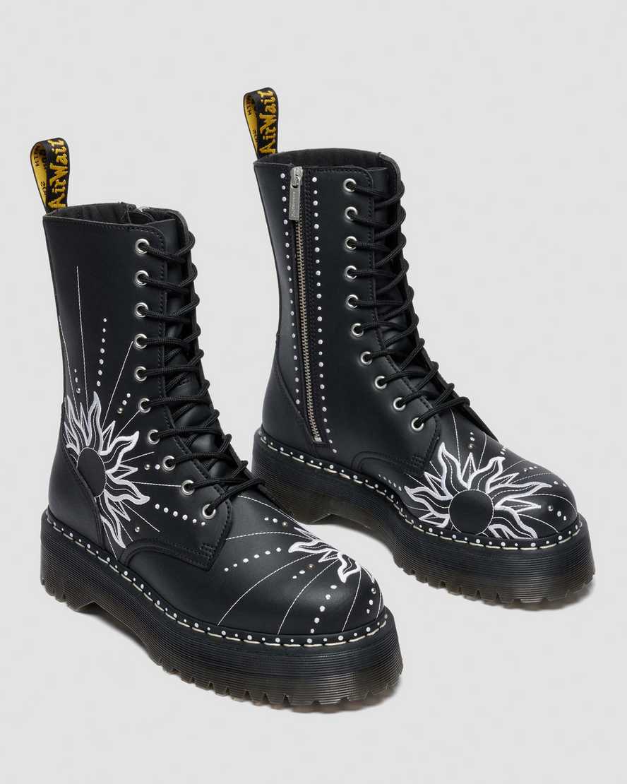 Botas de cuero con plataforma