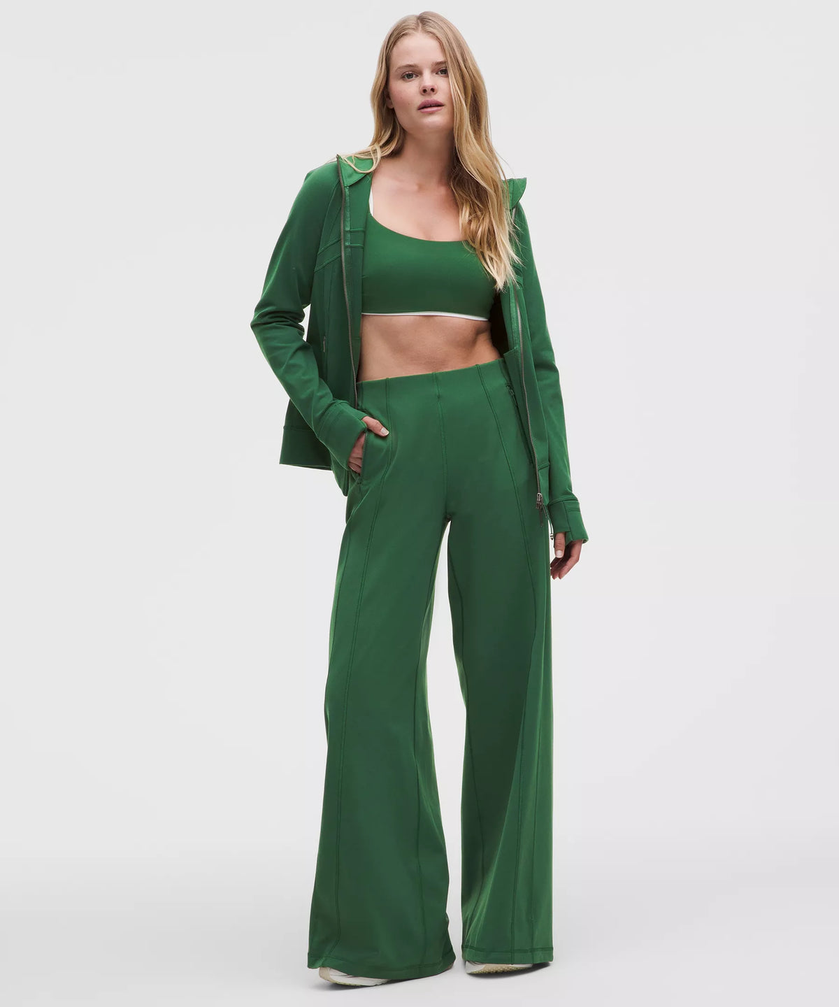 Pantalón de pierna ancha de tiro alto