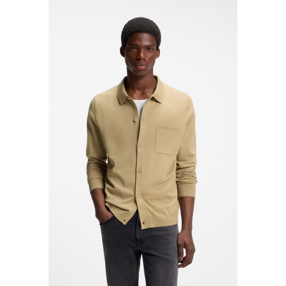 Chaqueta con tejido acanalado