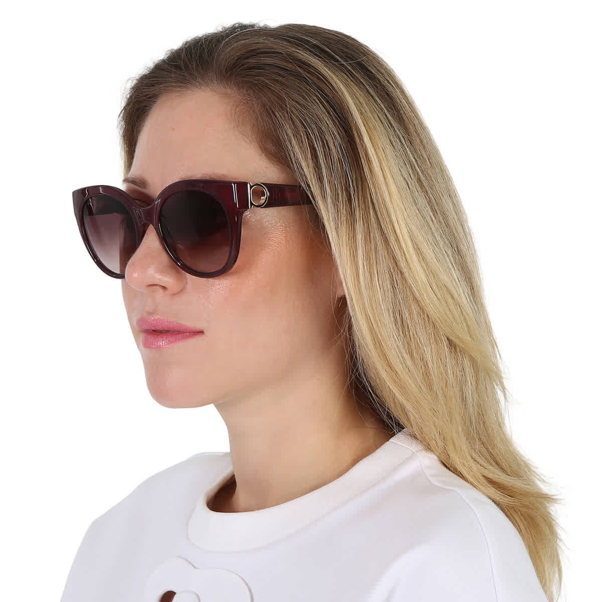 Gafas de sol de mujer de montura tipo gato color violeta