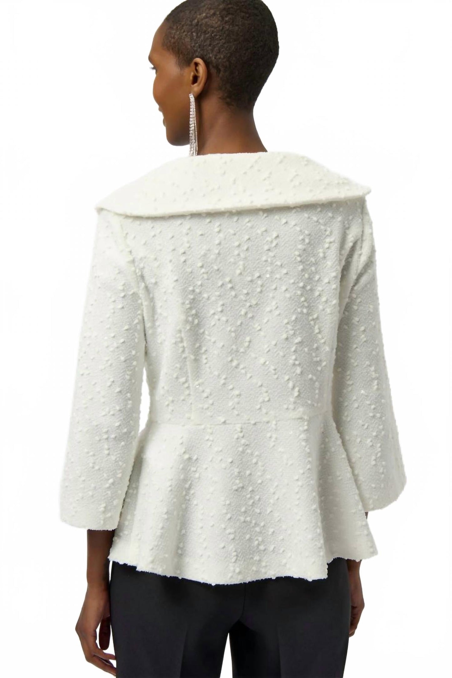 Chaqueta con lentejuelas color blanco