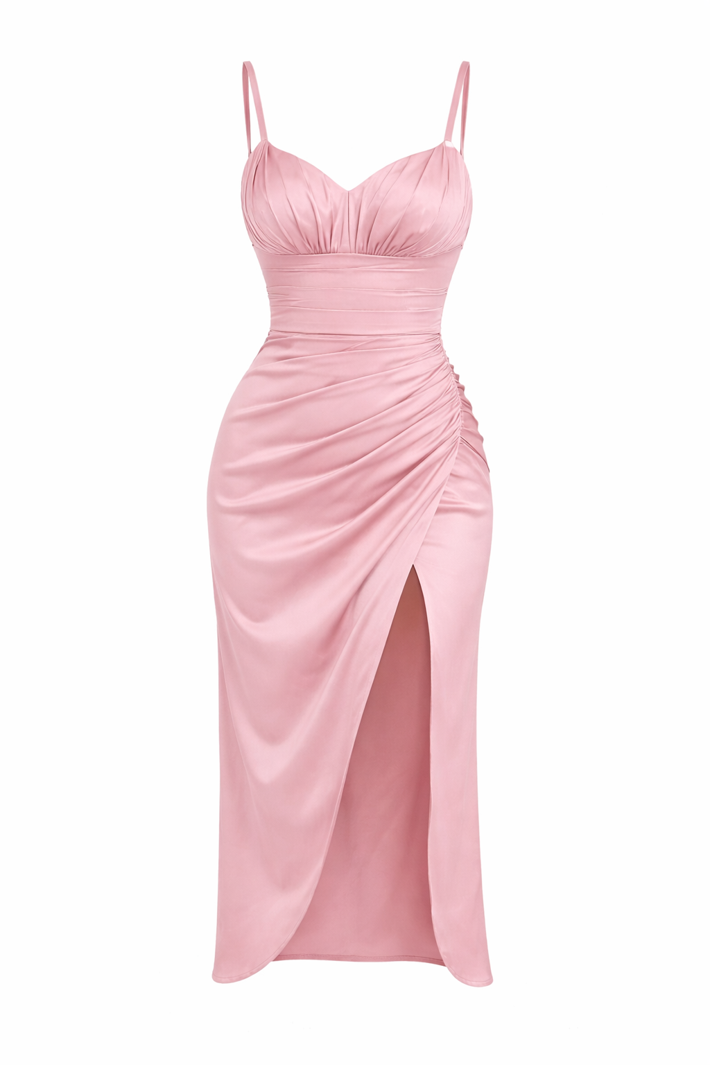 Vestido de satén midi