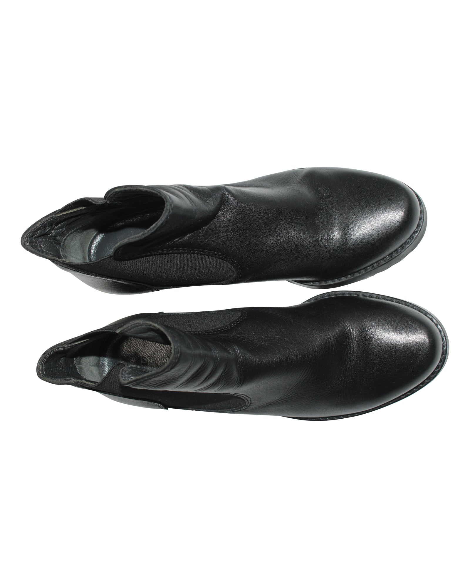 Botines de cuero color negro