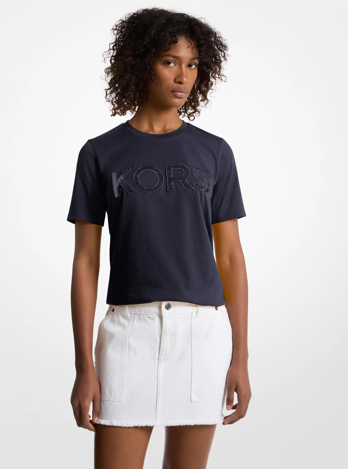 Camiseta de algodón con lentejuelas