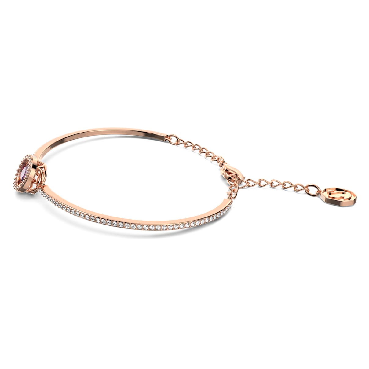 Pulsera color oro rosa y violeta