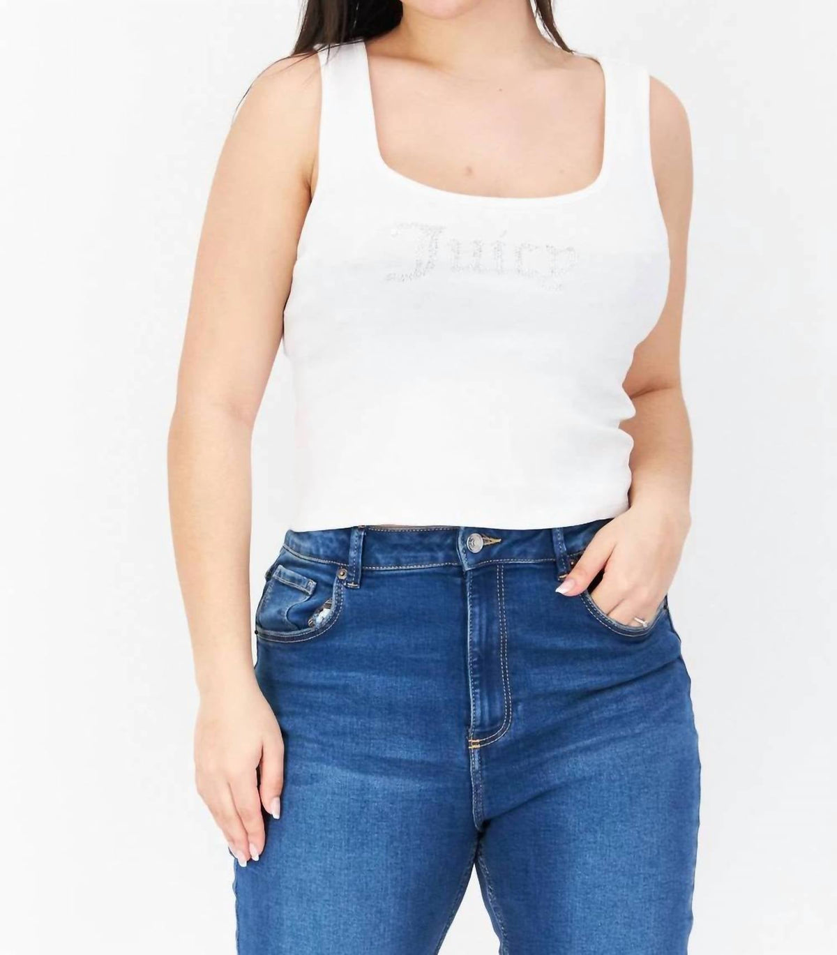 Camiseta sin mangas color blanco
