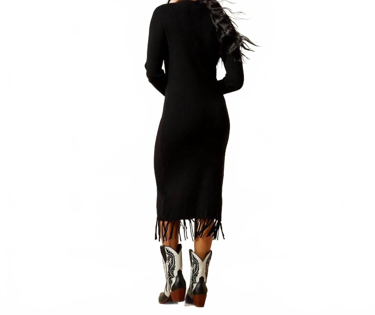Vestido midi color negro