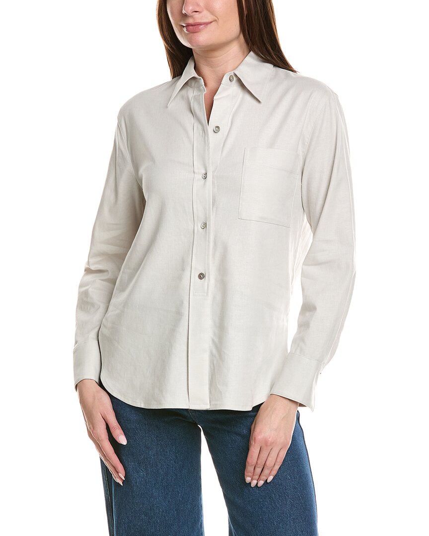 Camisa de mezcla de lino